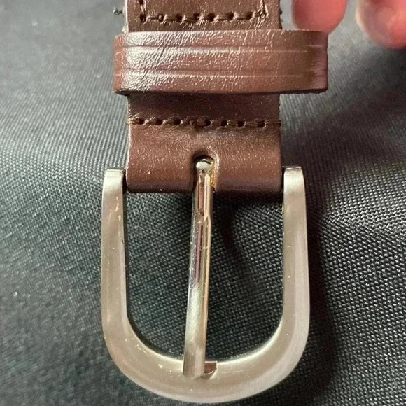 UNBRANDED MENS SIZE 40 BROWN BRAIDED LEATHER BELT GOOD CLEAN CONDITION - Picture 9 of 9